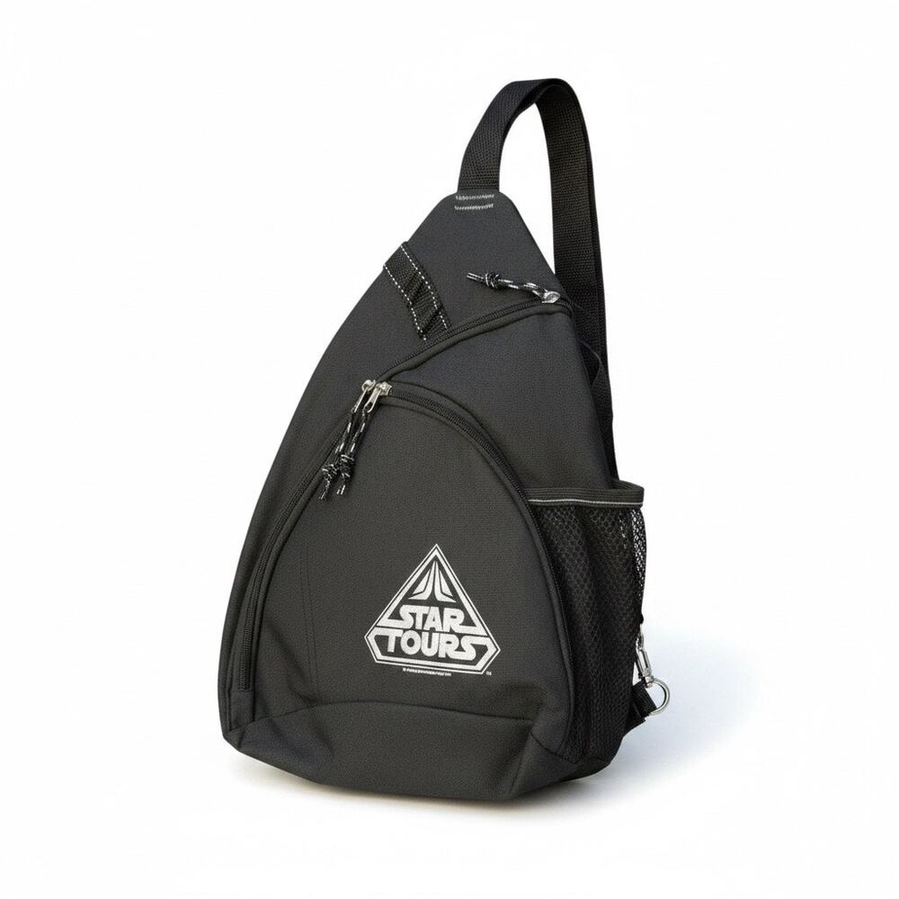LIKE NEW Disney Star Tours Star Wars Black Sling Crossbody Bag